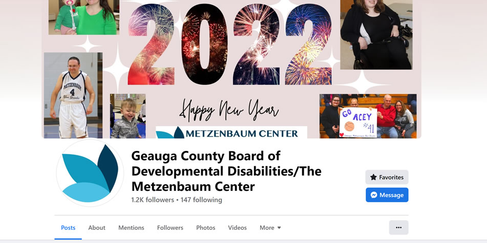 Geauga County Board of Developmental Disabilities/The Metzenbaum CenterFacebook Page